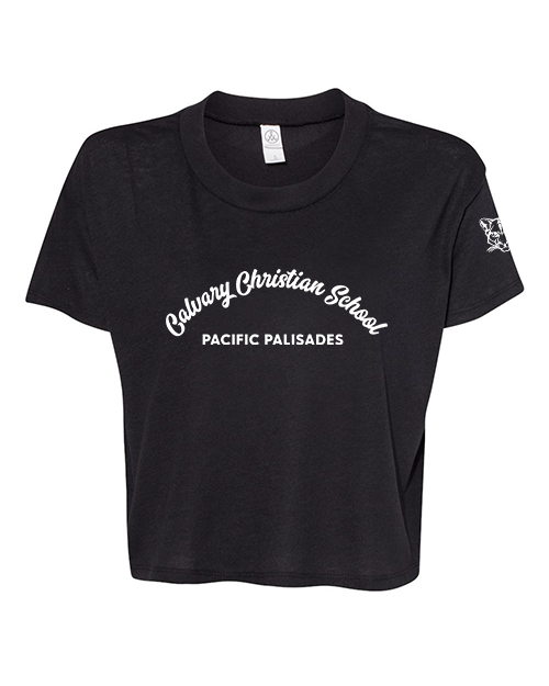 Calvary Christian School Pacific Palisades Women's Crop Tee ALL A CART