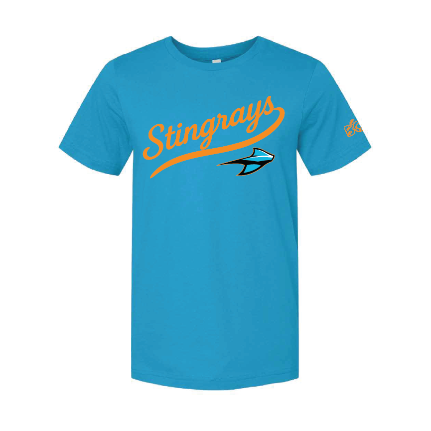Stingrays Retro  Script Tee (ADULT)