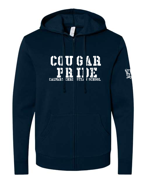 Cougar Pride - Adult Zip Up Hoodie