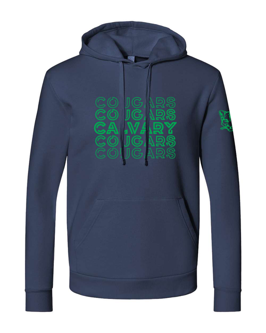 Cougars on Repeat: Block Edition - Adult Hoodie